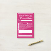 Muziekklasse-studentenherkenning Post-it® Notes (Op bureau)