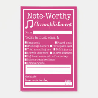 Muziekklasse-studentenherkenning Post-it® Notes