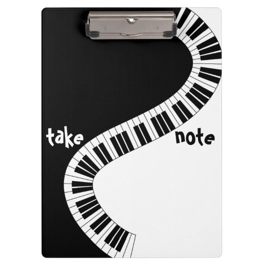 Muziekklembord "Neem nota" Klembord (Voorkant)