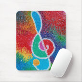 Muziekkleuren Mousepad Muismat (Met muis)