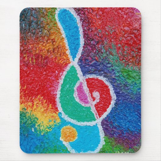 Muziekkleuren Mousepad Muismat (Voorkant)
