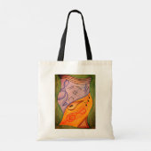 Muziekkleurig muzikaal symbool Treble Clef Tote Bag (Achterkant)