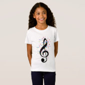 Muziekkleurige Confetti T-shirt (Voorkant volledig)