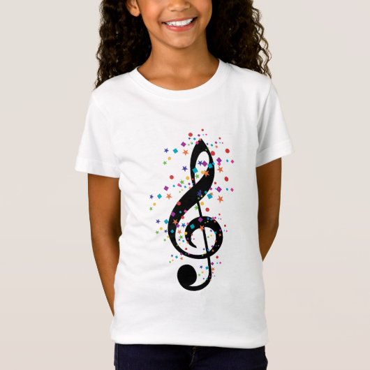 Muziekkleurige Confetti T-shirt (Voorkant)