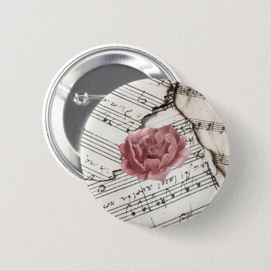 muziekknop ronde button 5,7 cm (Voorkant /achterkant)