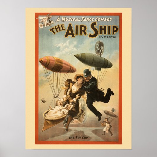  muziekkomedie Het luchtschip is klein Poster (Voorkant)