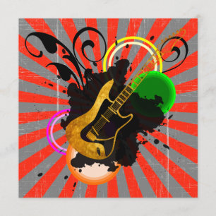 Muziekkoorts uitnodiging op feestdag