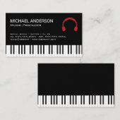 Muziekkoptelefoon | Toetsenbord Visitekaartje (Voorkant / Achterkant)