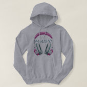 Muziekkoptelefoon voor meisjes hoodie (Design voorkant)