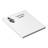 Muziekkorps Kat Drum Navyblauw Rood Personaliseerb Notitieblok (Schuin)