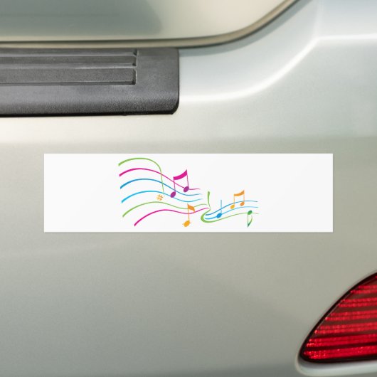 Muziekkunst Bumpersticker (Op auto)