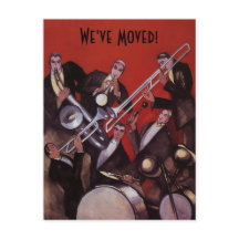  muziekkunst Deco Jazz Band verandering adres