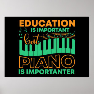 Muziekkunst, onderwijs en piano poster