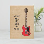Muziekkunst zonder muziek zou een fout zijn bedankkaart (Staand voorkant)