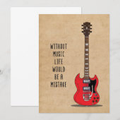 Muziekkunst zonder muziek zou een fout zijn bedankkaart (Voorkant / Achterkant)