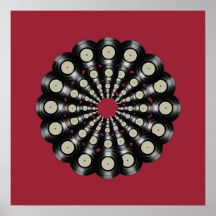 muziekkunstdecor / vinylrecords poster