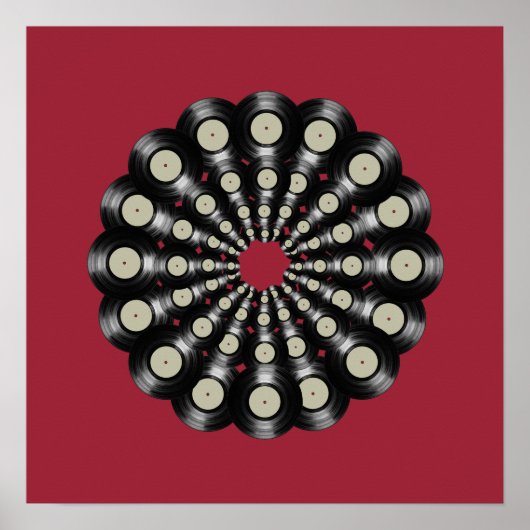 muziekkunstdecor / vinylrecords poster (Voorkant)