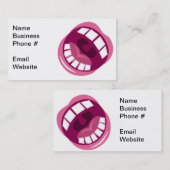 Muziekkunstenaar Funny Pink en White Visitekaartje (Voorkant / Achterkant)
