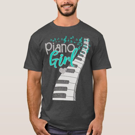 Muziekleider Kinder pianospeler pianist muzikant T-shirt (Voorkant)