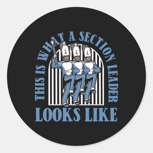 Muziekleider Muzikant Marching Band Ronde Sticker (Voorkant)