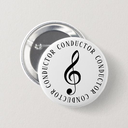 Muziekleider Treble Clef Button (Voorkant /achterkant)