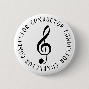 Muziekleider Treble Clef Button