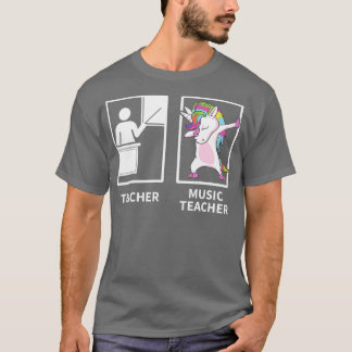 Muziekleraar abbing Unicorn Teacher Gift T-shirt