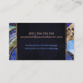 Muziekleraar Abstracte kunstcollage Visitekaartje (Achterkant)