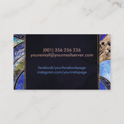 Muziekleraar Abstracte kunstcollage Visitekaartje (Achterkant)