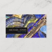 Muziekleraar Abstracte kunstcollage Visitekaartje (Voorkant)