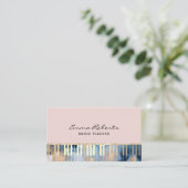 Muziekleraar Abstracte marine & Gold Piano Musical Visitekaartje (Staand voorkant)