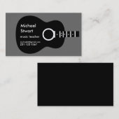 muziekleraar . akoestische gitaar visitekaartje (Voorkant / Achterkant)