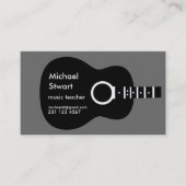 muziekleraar . akoestische gitaar visitekaartje (Voorkant)