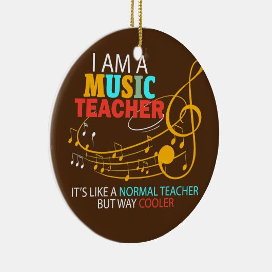 Muziekleraar als normale leraar, maar weg keramisch ornament (Rechts)