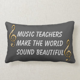 Muziekleraar appreciatie Gold Clef Classroom Kussen