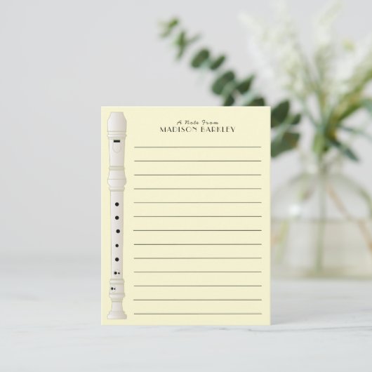 muziekleraar bedankkaart (Staand voorkant)