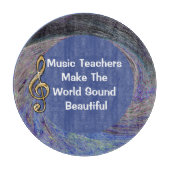 Muziekleraar Bedankt Blauwe Spiral appreciatie Snijplank (Voorkant)