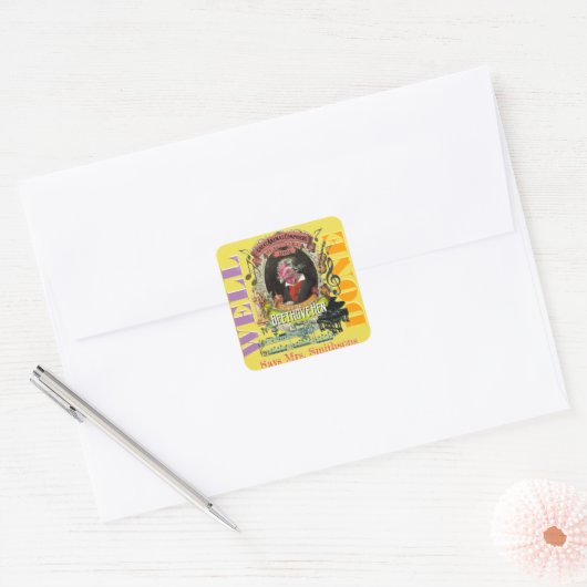 Muziekleraar belonen Stickers Beethovehen (Envelop)