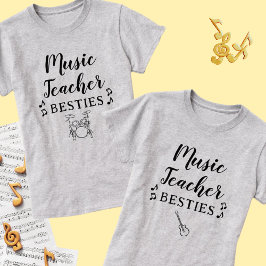 Muziekleraar Besties Drum Percussion Beste Vriend T-shirt