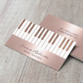 Muziekleraar Blush Roos Gold Piano Keys Musical Visitekaartje