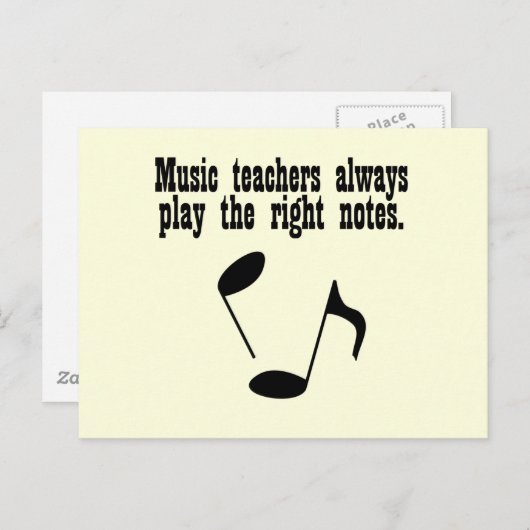 Muziekleraar Briefkaart (Voorkant / Achterkant)