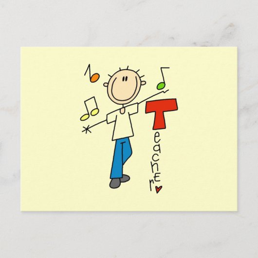 Muziekleraar Briefkaart (Voorkant)