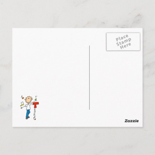 Muziekleraar Briefkaart (Achterkant)