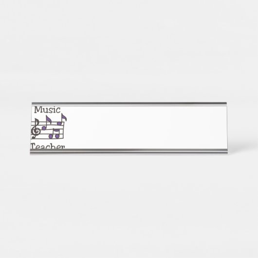 Muziekleraar Bureau Naambordje (Voorkant)