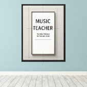 Muziekleraar Canvas Afdruk (Insitu (Houten vloer))