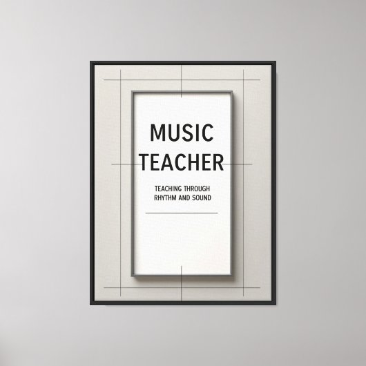 Muziekleraar Canvas Afdruk (Voorkant)