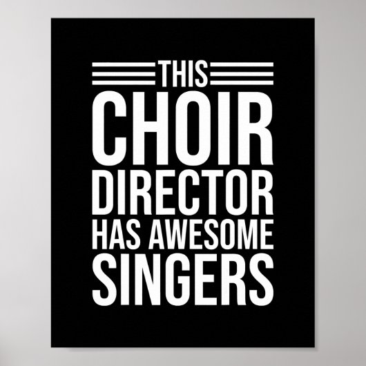 Muziekleraar Choir Director Poster (Voorkant)