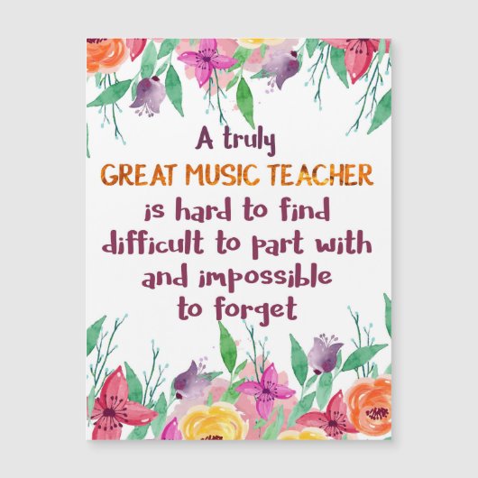 Muziekleraar Classroom Decor Appreciation Gift (Voorkant)