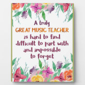 Muziekleraar Classroom Decor Appreciation Gift Fotoplaat (Voorkant)