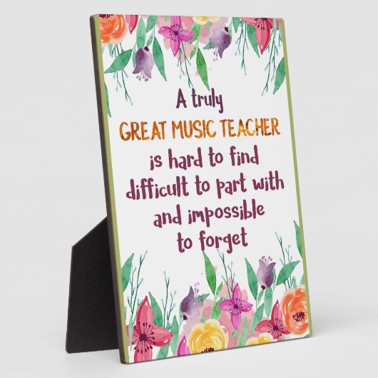 Muziekleraar Classroom Decor Appreciation Gift Fotoplaat (Zijkant)